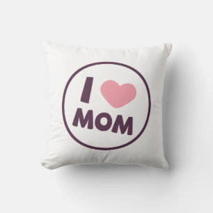 Einfaches Throw-Kissen der i-Liebe-Mama-Mutter des Kissen