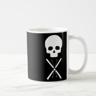 Einfaches Totenkopf-Design Clic Look für Langlaufs Kaffeetasse