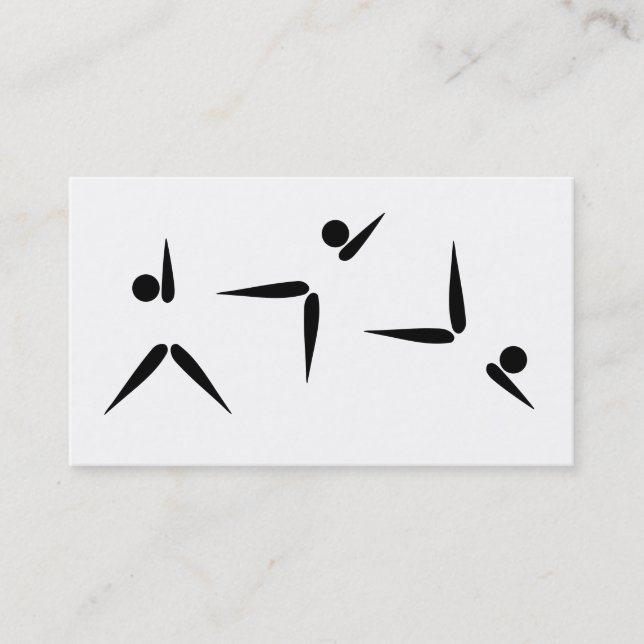 Einfaches Trommelgymnast-Gymnastik-Symbol Visitenkarte (Vorderseite)