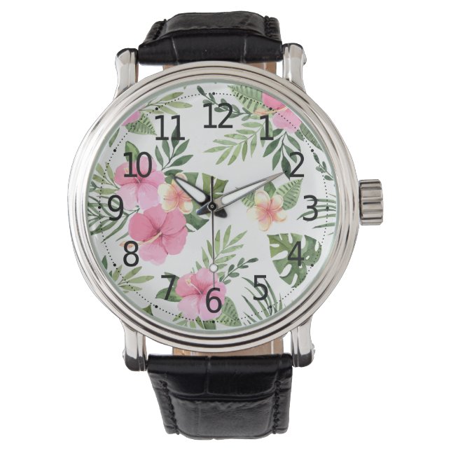 Einfaches tropisches Sommergebirge | Männerwache Armbanduhr (Vorderseite)