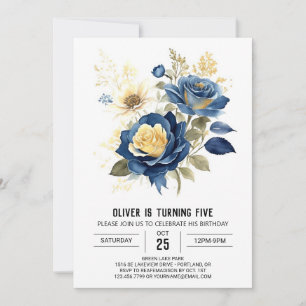 Einfaches und benutzerdefiniertes Blumengeburt Einladung