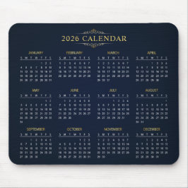 Einfaches und dennoch elegantes 2026-Kalender | Ma Mousepad