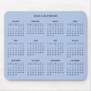 Einfaches und dennoch elegantes 2026-Kalender Ma Mousepad