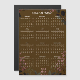Einfaches und dennoch elegantes Blumenkalender 202 Magnetkarte