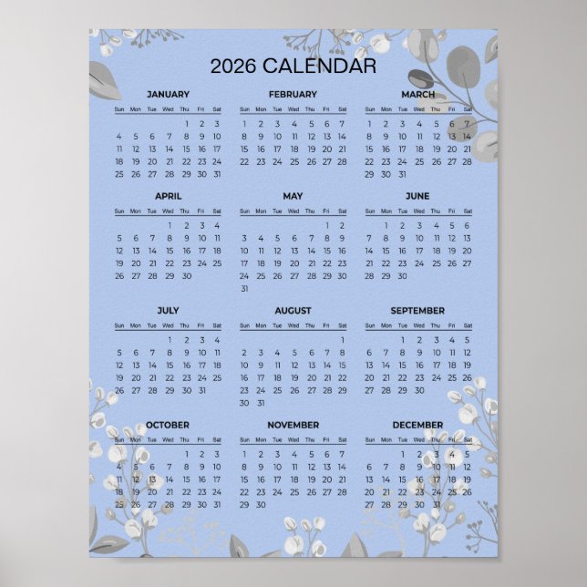 Einfaches und dennoch elegantes Blumenkalender 202 Poster (Vorne)