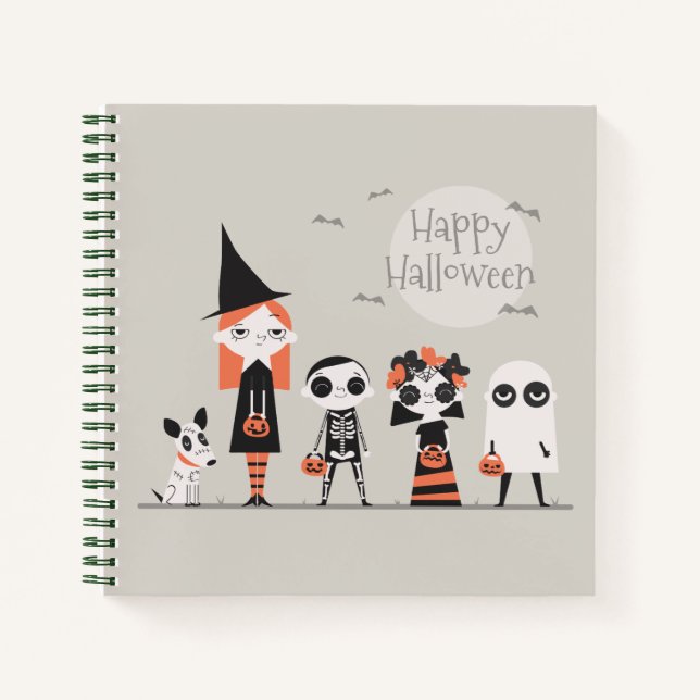Einfaches und dennoch elegantes Halloween | Notizb Notizbuch (Vorderseite)