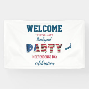 Einfaches und elegantes Amerikanische Unabhängigke Banner