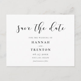 Einfaches und elegantes Design Save the Date Postkarte