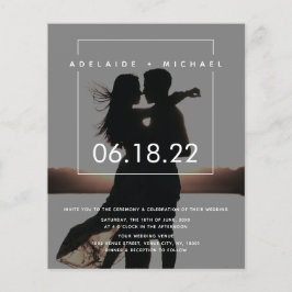 Einfaches und elegantes Foto für Hochzeiten Flyer