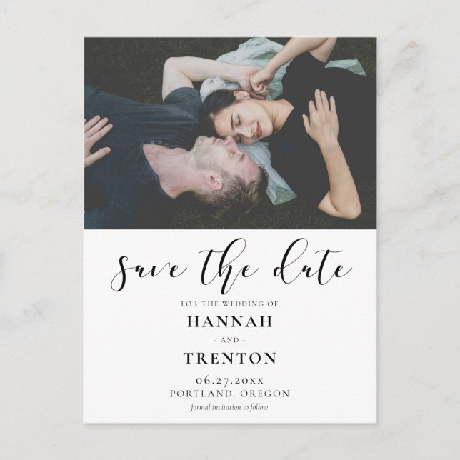 Einfaches und elegantes Foto Postkarte (Vorderseite)