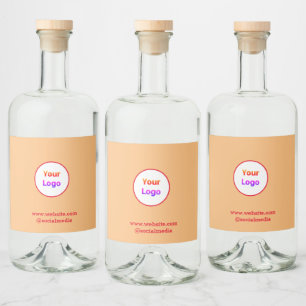 Einfaches und elegantes Logo Alkoholflaschenetikett