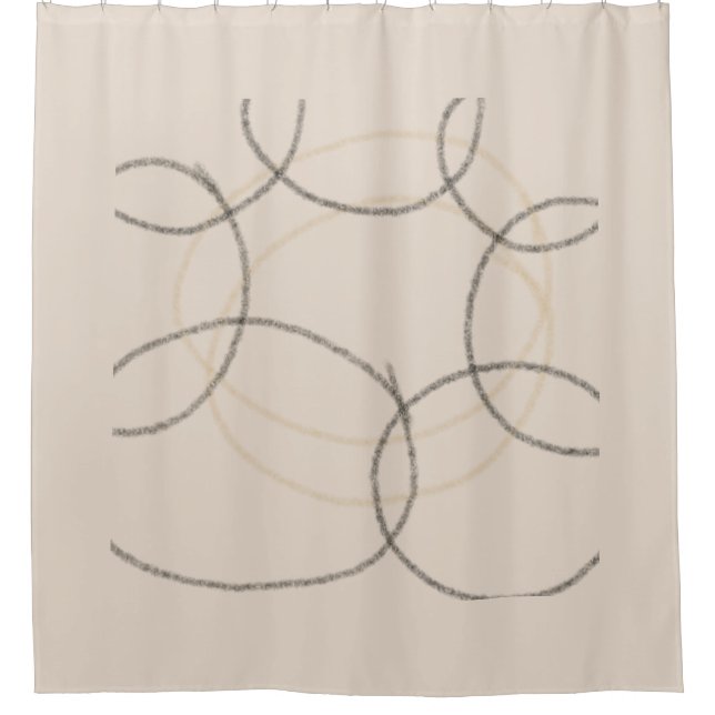 Einfaches und elegantes Logo Duschvorhang (Vorderseite)