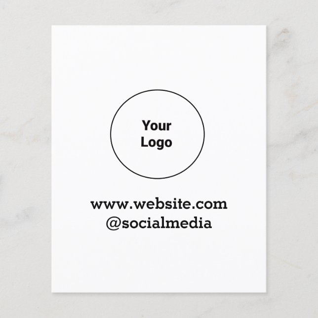 Einfaches und elegantes Logo für die Firma Flyer (Vorne)