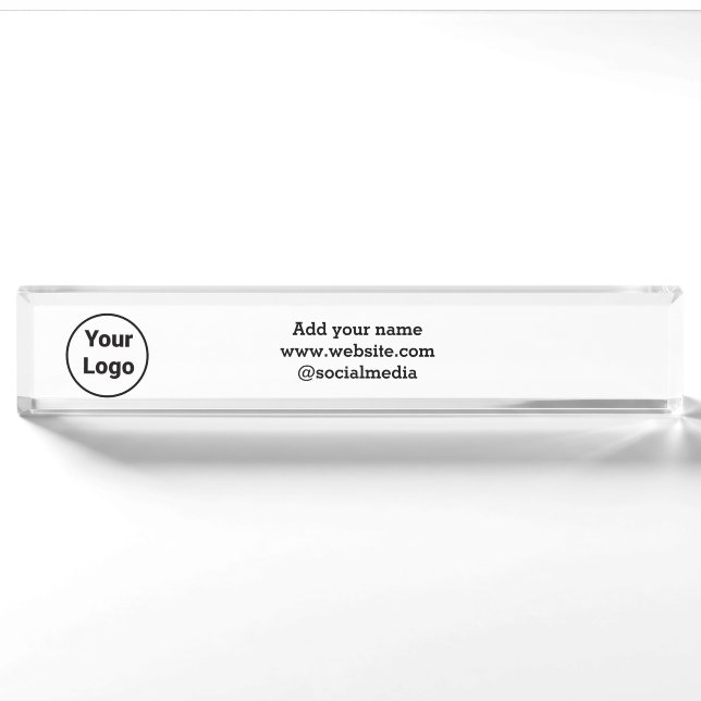 Einfaches und elegantes Logo für die Firma  Namensplakette (Vorderseite)