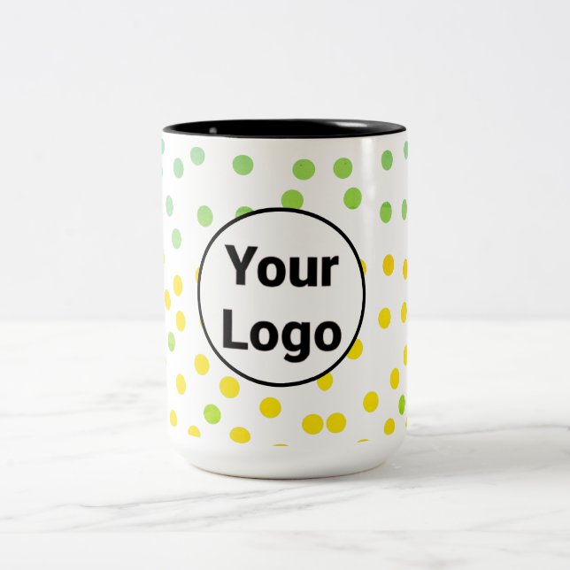 Einfaches und elegantes Logo für die Firma Zweifarbige Tasse (Mittel)