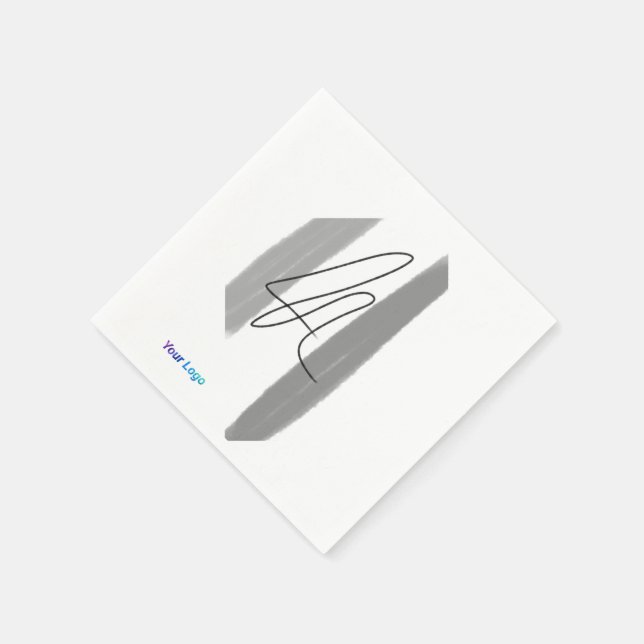 Einfaches und elegantes Logo Serviette (Ecke)