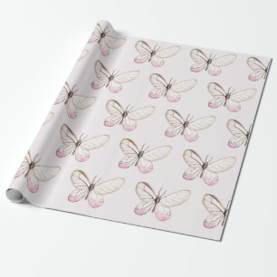 Einfaches und elegantes Schmetterlingspapier Geschenkpapier