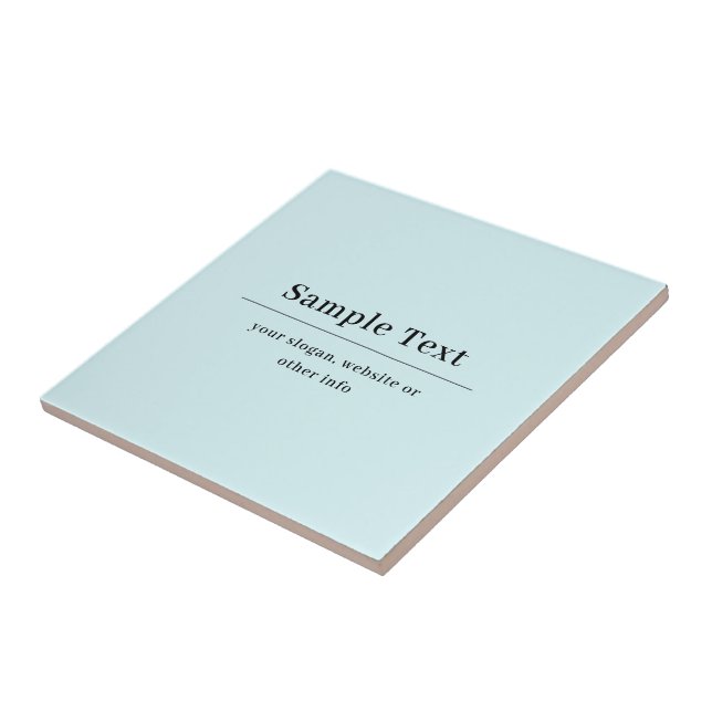 Einfaches und elegantes Texttemplate | Hellblau Fliese (Seite)