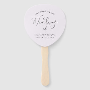 Einfaches und elegantes, weiches lila Hochzeitspro Fächer