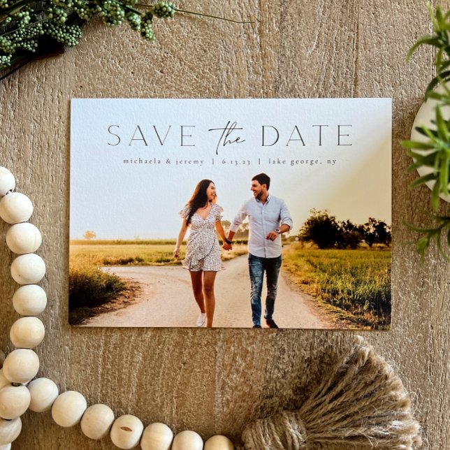 Einfaches und modernes Foto Hochzeit retten das Da Einladung (Von Creator hochgeladen)