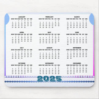 Einfaches und Niedliches Kalenderjahr 2025 Mousepa Mousepad