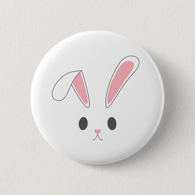 Einfaches und Niedliches Osterhasen | Schaltfläche Button (Vorderseite)