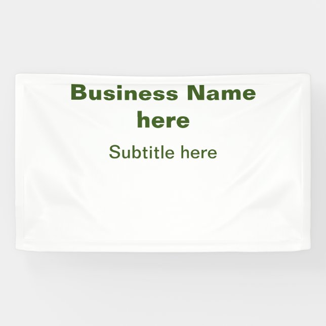einfaches Unternehmen hinzufügen Sie Ihren Namen T Banner (Horizontal)