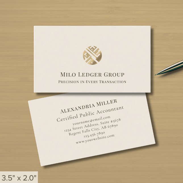Einfaches Upscale-Logo Visitenkarte (Von Creator hochgeladen)