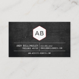 Einfaches Vintages Monogramm-Logo auf Schwarzwald Visitenkarte