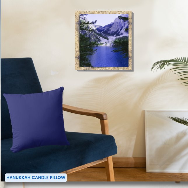 Einfaches Vollfarbenblau Kissen (Simple Solid Color Navy Blue Throw Pillow)