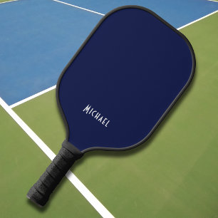 Einfaches Vorname Elegant Modernes Dunkles Navy Bl Pickleball Schläger