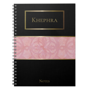 Einfaches Watercolor Monogram Name Notebook Notizblock
