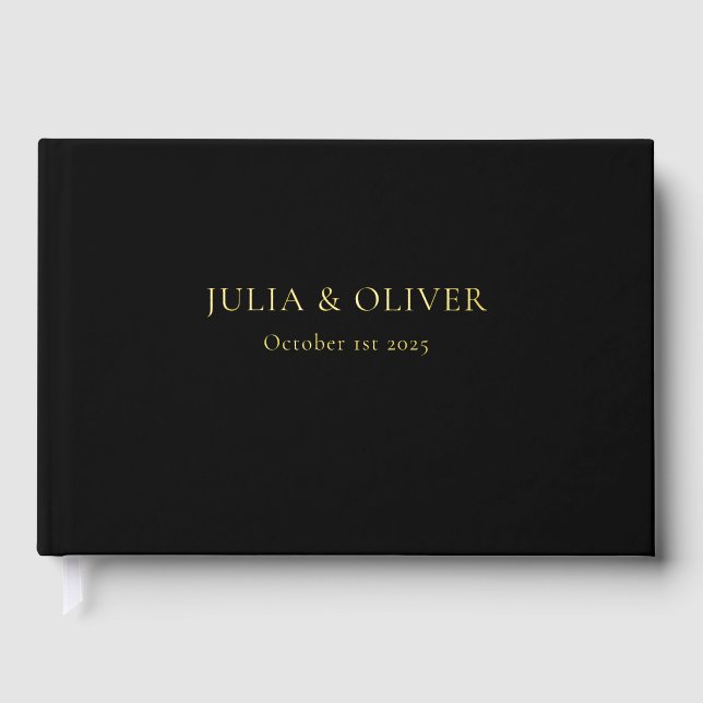 Einfaches Wedding Guest Book, Linen Wedding Guest  Gästebuch (Vorderseite)