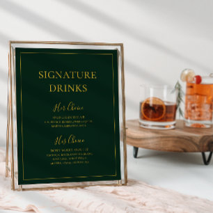 Einfaches Weihnachten Grüne Signature Drinks Sch Poster