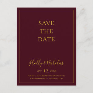 Einfaches Weihnachten Rote Save The Date Postkar Einladungspostkarte
