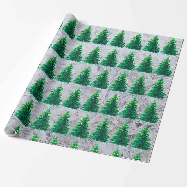 Einfaches Weihnachtsbaumpapier für Konifer Geschenkpapier (Ungerollt)