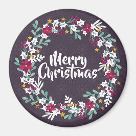 Einfaches Weihnachtsfest Lila | Magnet