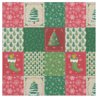 Einfaches Weihnachtsquilts-Patchwork Stoff
