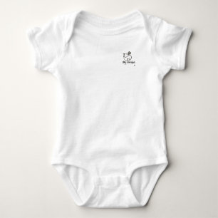 Einfaches weißes B3lly-T-Shirt Baby Strampler