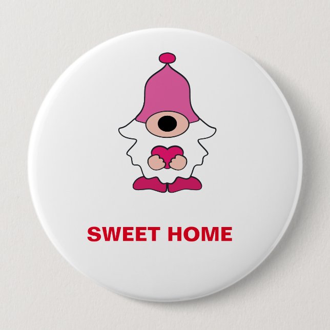 EINFACHES WEISSES GENOMMEN SWEET ZUHAUSE MAGNET BUTTON (Vorderseite)