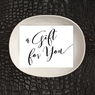 Einfaches weißes handgeschriebenes Skriptgeschenk