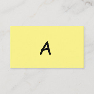 einfaches weißes modernes minimalistisches Monogra Visitenkarte