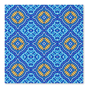 Einfaches, weißes und blaues mediterranes Muster Tapete