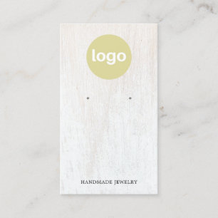 Einfaches Weißholz-Add-Logo für das Werbegeschenk Visitenkarte