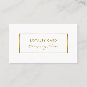 Einfaches White & Gold Foil-Effekt Treuekarte