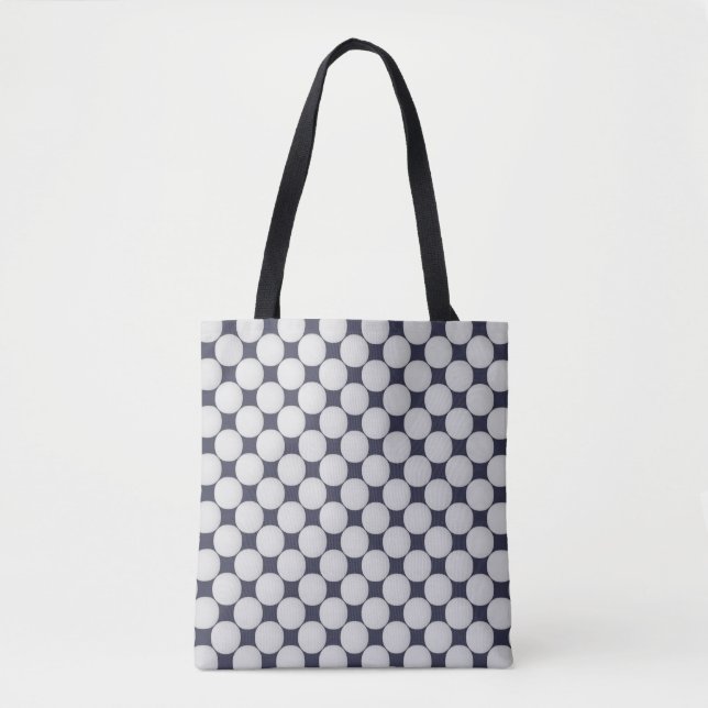 Einfaches White in Midnight Blue Tasche (Vorderseite)