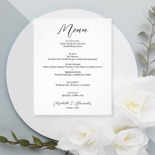 Einfaches White Wedding Menü