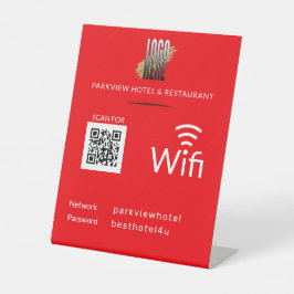 Einfaches WiFi-Netzwerkkennwort QR-Logo Red Pee Sockelschild