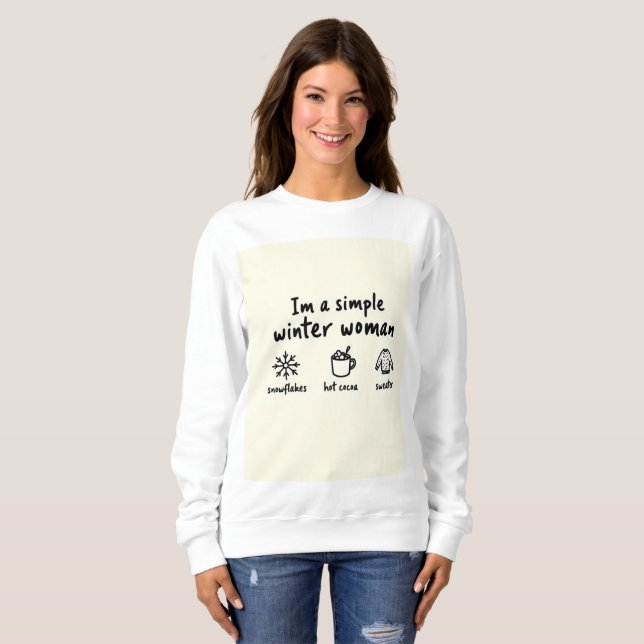 Einfaches Winter-Frauen-Sweatshirt Sweatshirt (Vorne ganz)