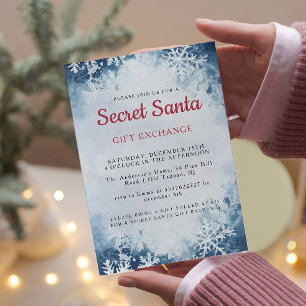 Einfaches Wintergeheimnis Weihnachten Party Einladung